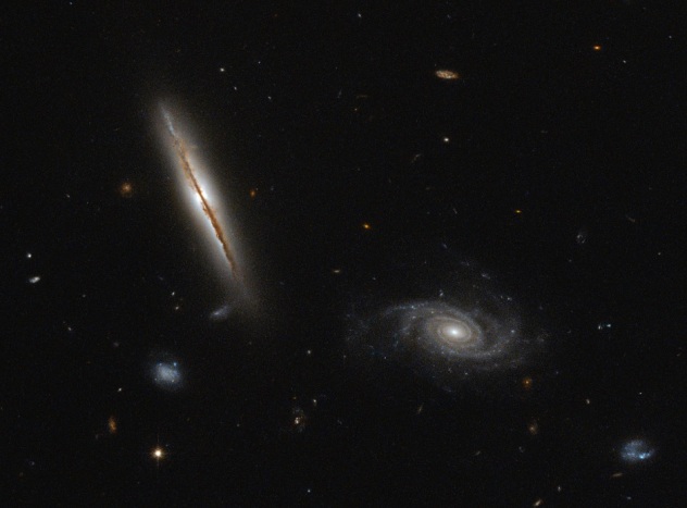 LO95 0313-192 is the large, edge-on spiral galaxy left of centre in this image