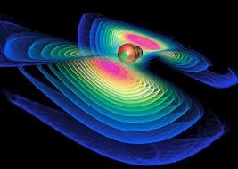 Gravitational waves. Credit: MPI for Gravitational Physics/W.Benger-Zib