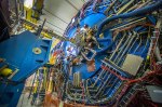 <a href="http://www.bnl.gov/rhic/">BNL RHIC’s newly enhanced STAR detector. The house-size STAR detector at the Relativistic Heavy Ion Collider (RHIC) acts like a giant 3D digital camera to track particles emerging from particle collisions at the center of the detector. Credit: BNL.</a>